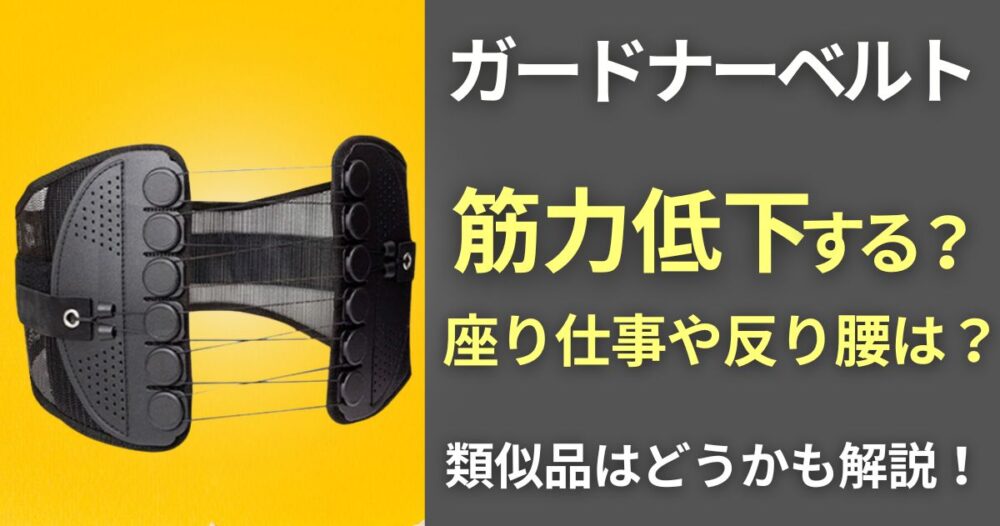 ガードナーベルトを使うと筋力低下する？座り仕事や反り腰にピッタリ！類似品も紹介 | 華麗におケチライフ